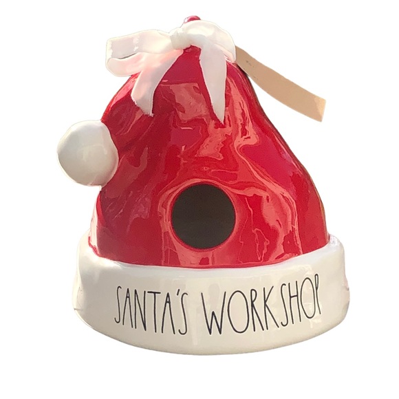 Rae Dunn Santa’s workshop birdhouse bird house - Picture 6 of 9